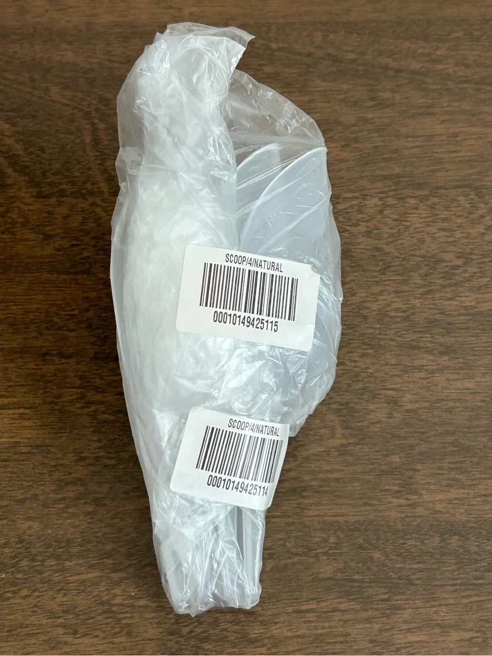 NIP SET OF 4 TUPPERWARE CLEAR NATURAL SMALL SCOOPS